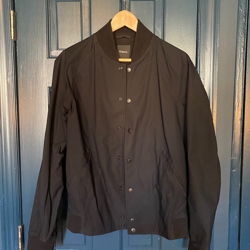 Theory Black City Bomber Jacket